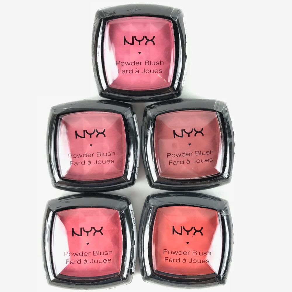 NYX Cosmetics Powder Blush 0.14oz 4g 5 shade set
